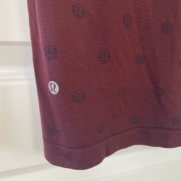Lululemon Swiftly Tech Long-Sleeve Shirt, Maroon with black logos, Size 4 - Picture 6 of 7